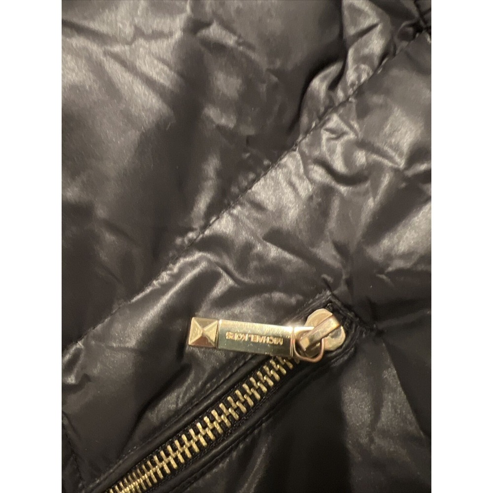 Women's Michael Kors Black Puffer Winter Coat Size Small‎ Knee Length NO HOOD - Picture 5 of 16